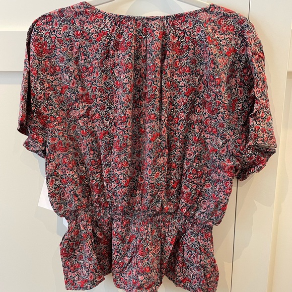 Floral tie neck top - Picture 6 of 6